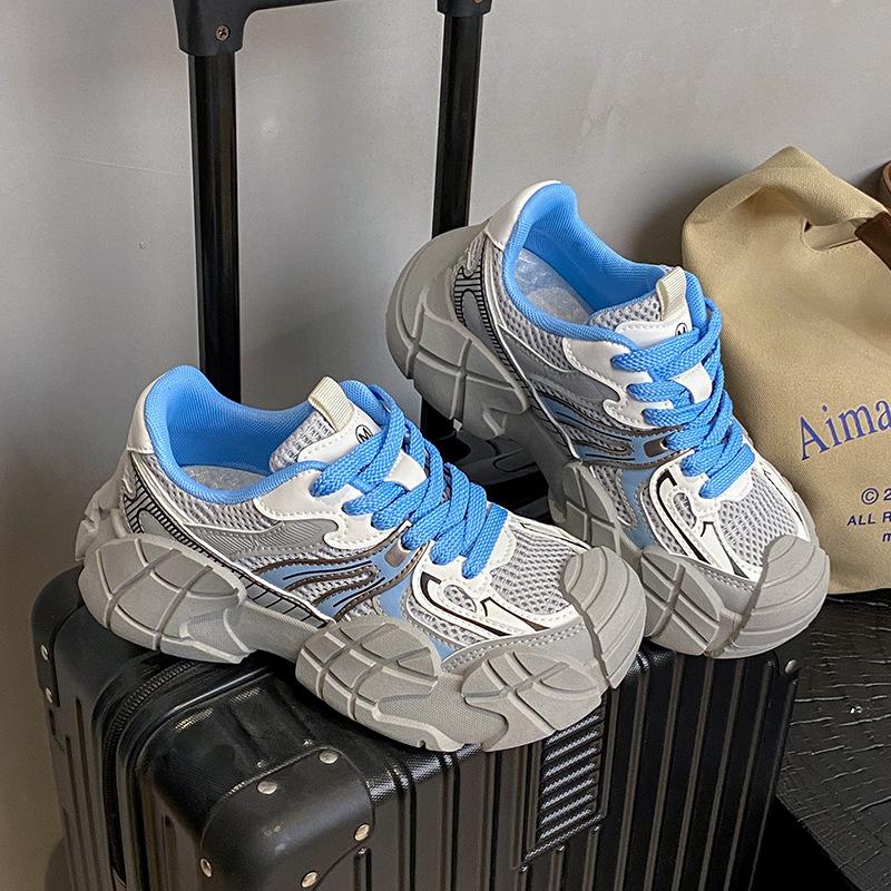 Fashion Platform Dad Shoes Women's 2025 Autumn and Winter Korean Version Muffin Versatile Color Matching Breathable Casual Sports Shoes