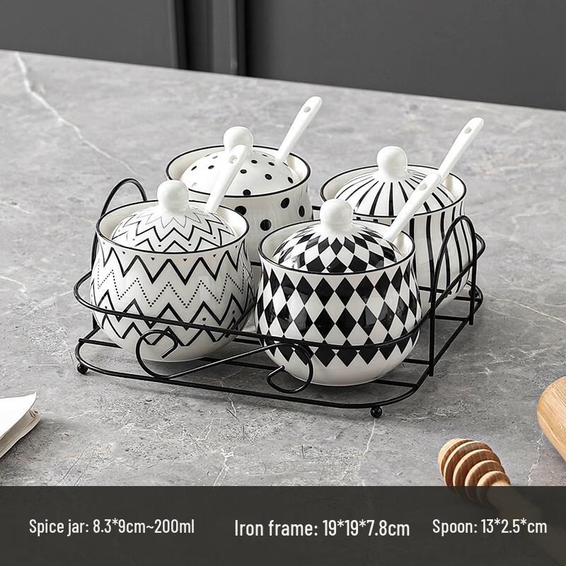 Керамический набор баночек для специй в китайском стиле