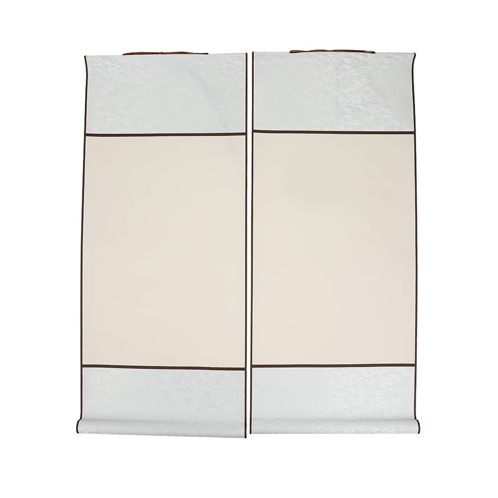 

RISACCA Hanging Scroll, Plain White Paper [Set of 2], New Year s Calligraphy, Gasenshi Paper, Calligraphy Paper (Silver/Silver)