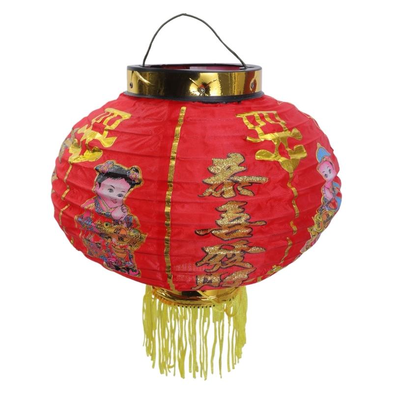 Chinesische Laternen Dekoration für Chinesisches Neujahr Frühlingsfest Hochzeit Stoff Hängende Laternen Lampenfest Feier