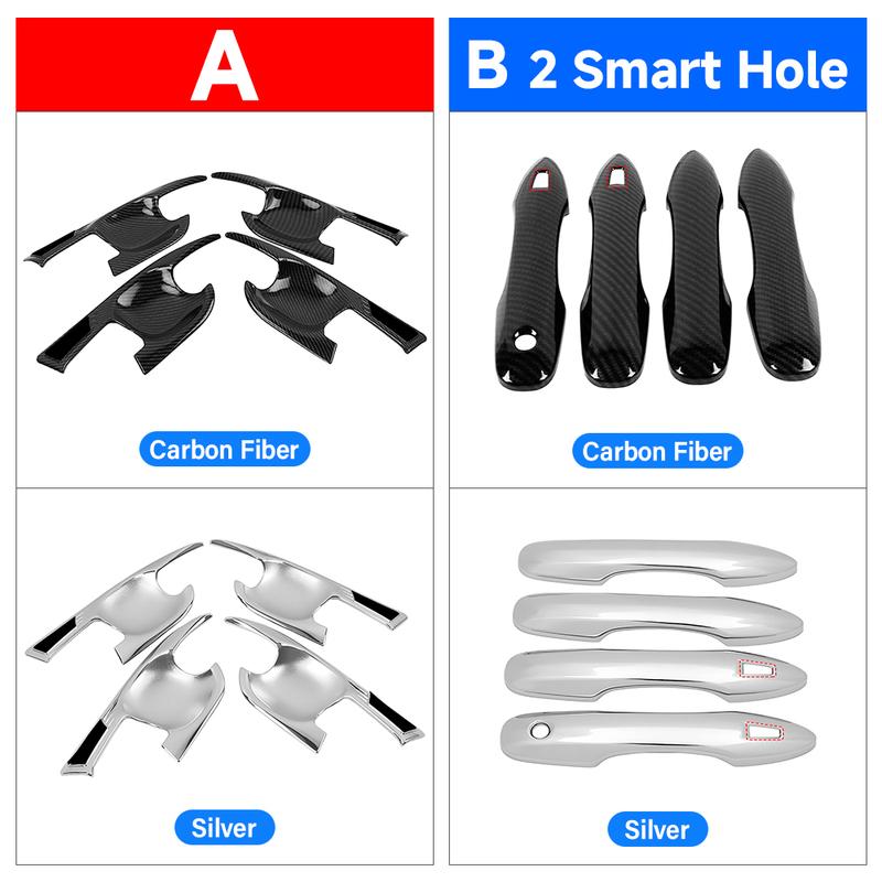 For Toyota Camry XV70 2018      ABS Car Door Handle Trim Covers Door Bowl Cover Strip Stickers Accessories