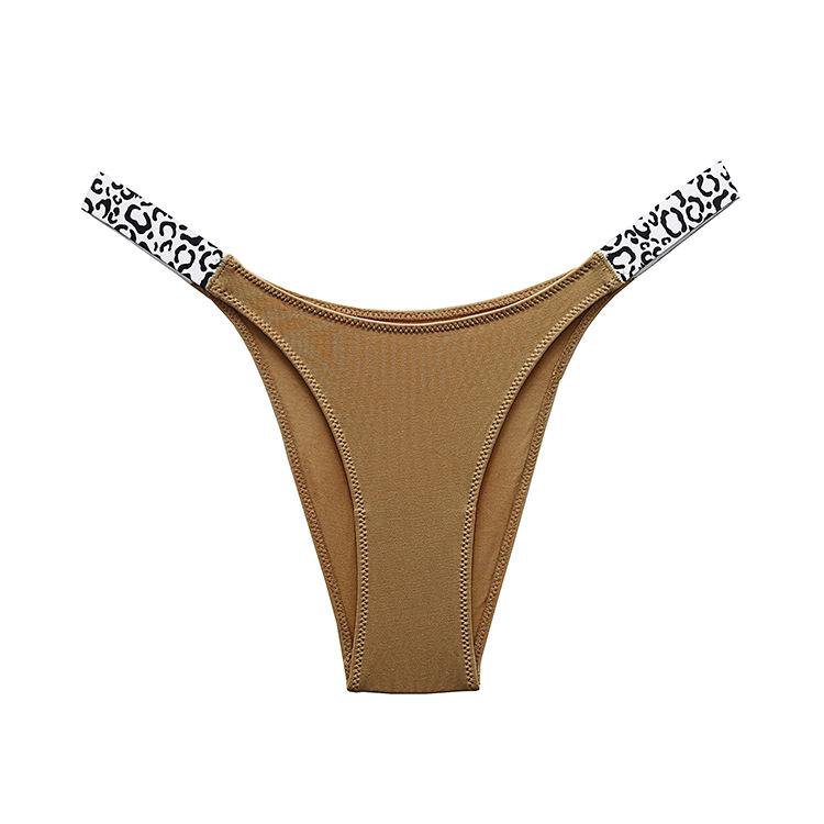 Dámske nohavičky Sexy nohavičky Bavlnené V-nohavice Polovičné balenie Bedrové spodky Dámske pohodlné široké gumičky Zebra Leopardí potlač Bočné vrecko Dámske tangá