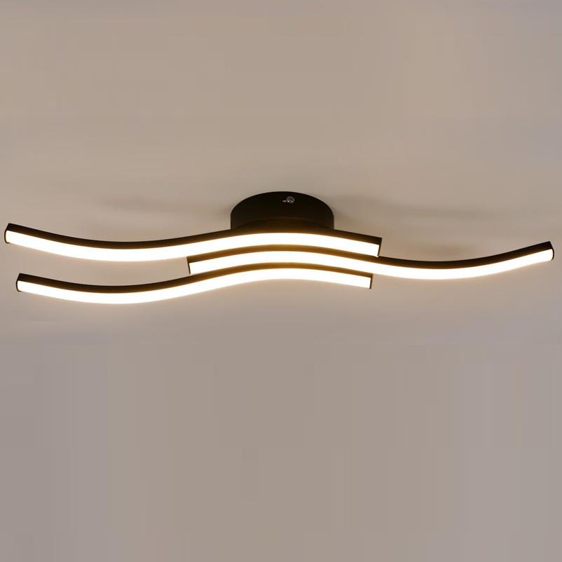 

Потолочный светильник Goeco Black Wave LED Алюминий 52x12x8cm Теплый свет 3000K 220V
