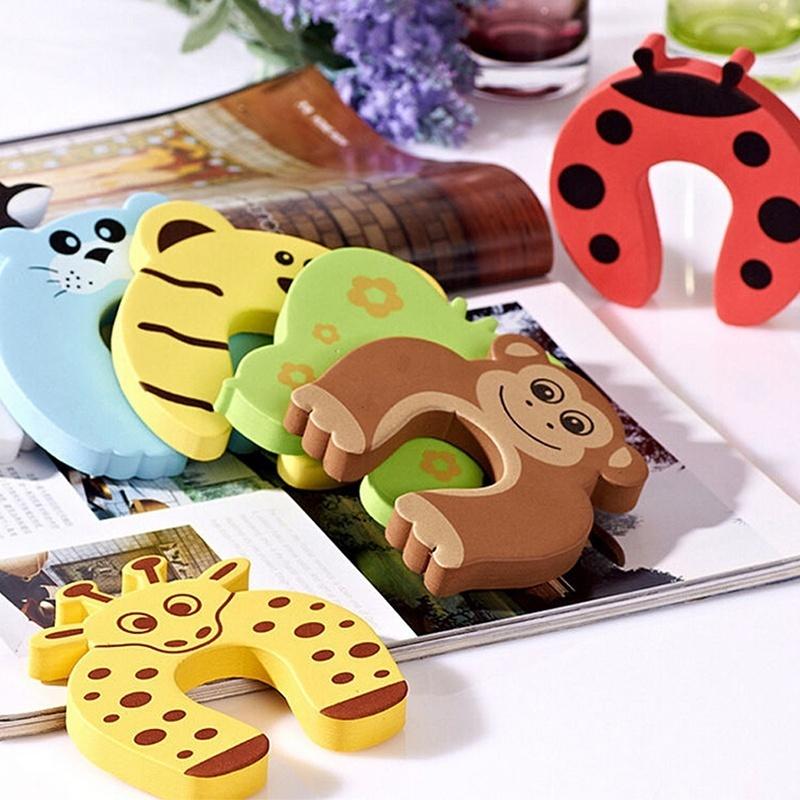 5Pc/set Different Type Baby Safety Foam Door Stoppers Animal Designs Holiday Decorative Doors Stop Cute Home Decor Children Toys