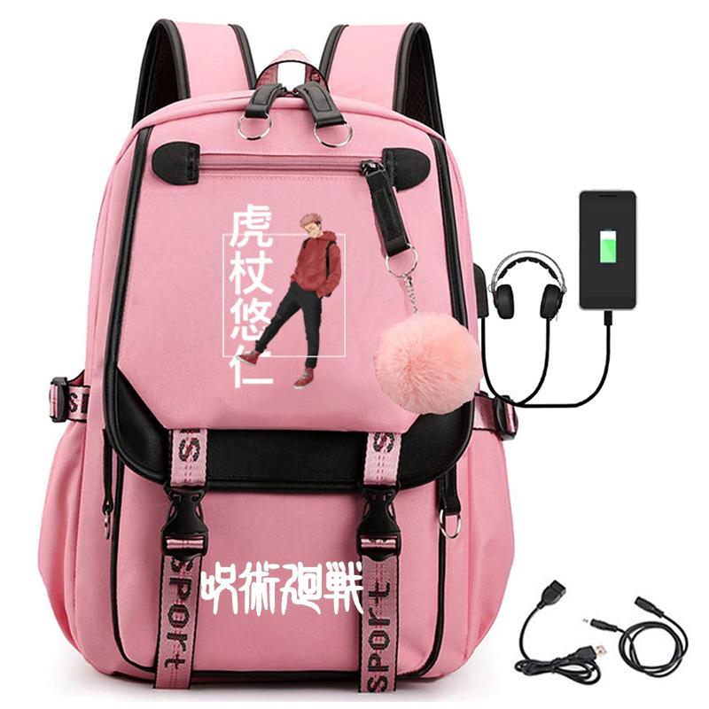 Animation Spell Return To Fight Peripheral Backpack Large Capacity Student Schoolbag Outdoor Travel Bag Multi-function Computer Bag