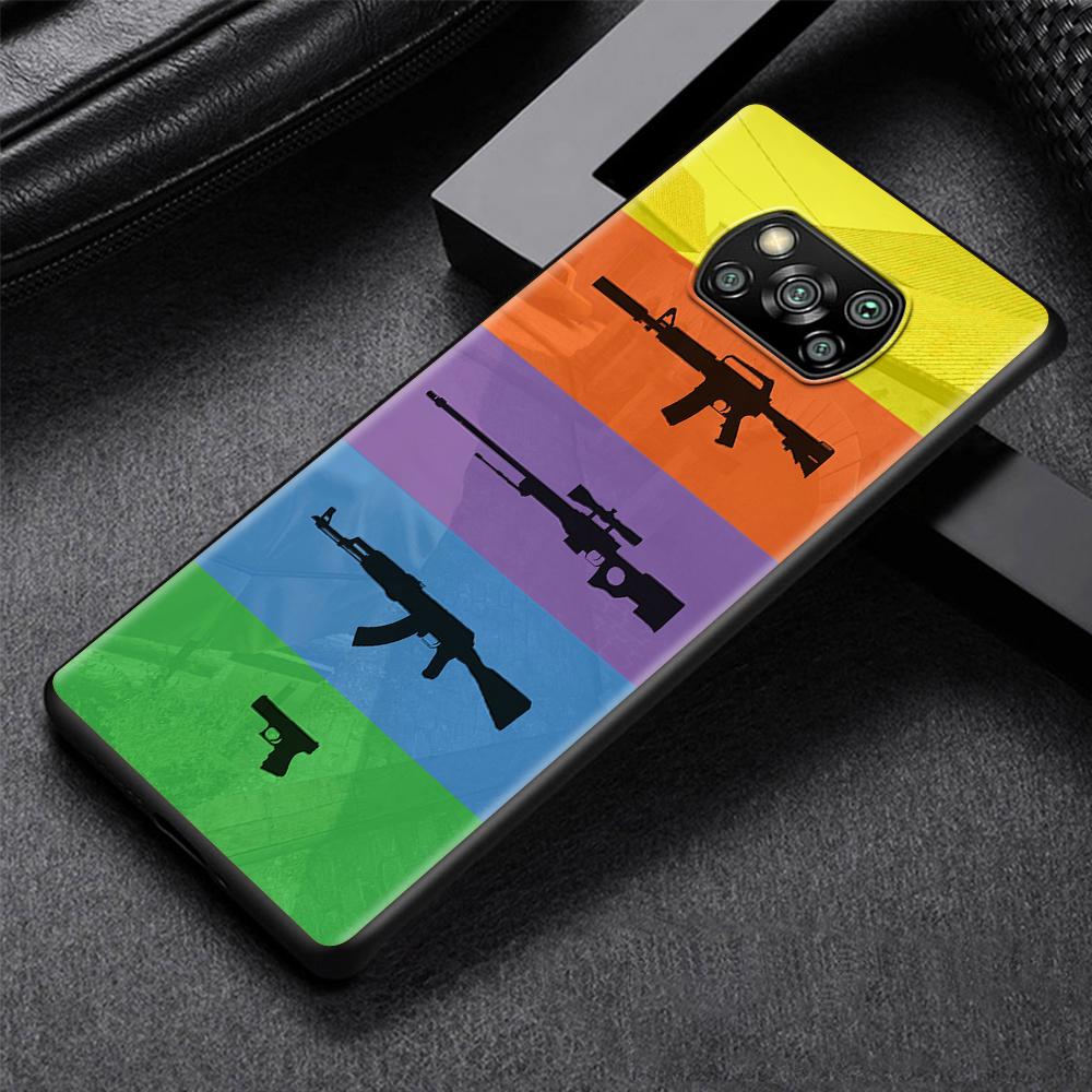 

Чехол для игры CS GO для Xiaomi Poco X3 NFC M3 M4 Pocophone F1 F3 Funda Capa Redmi Note 9s 9 8 10 Pro, черный мягкий чехол для телефона Xiaomi Poco M4Pro 5G