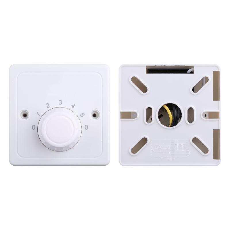 Surface Mounted Ceiling Fan Speed Controller Fan Speed Control Switch Five-speed Electric Fan Switch Square