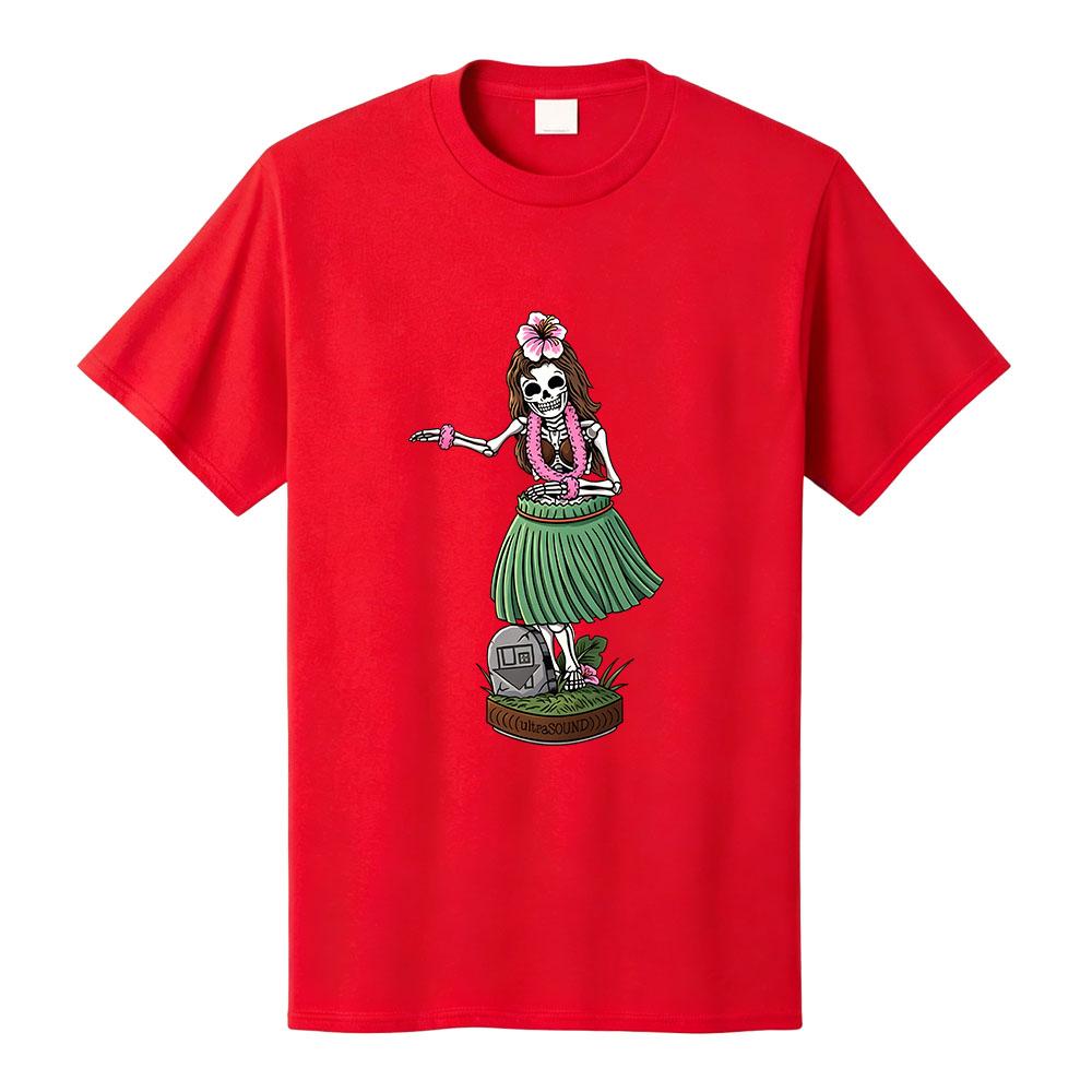 

Hula Girl Graphic T-shirt The Neighborhood Band NBHD Tshirts Short Sleeve Cotton Summer Unisex Streetwear Women Tee XXL червоний