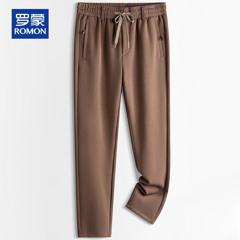 ROMON Men's Loose Straight Casual Drawstring Pants