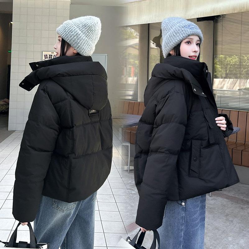 Small padded jacket winter new fashion padded jacket padded jacket loose short thickened fashion hooded outside