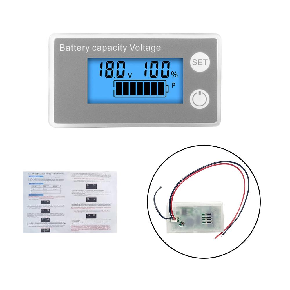 DC 8-100V LCD Digital Voltage Meter Battery Capacity Indicator 6133A 12V, 36V, 48V, 60V, 72V, 84V