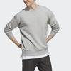 Adidas Logo Print Crewneck Sweatshirt Men Tops Grey IC9806