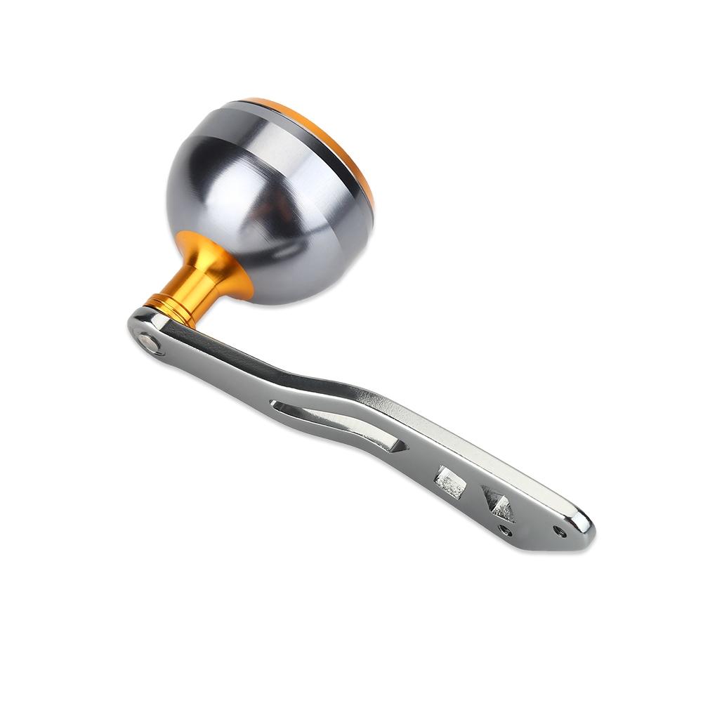 1Pc Durable Metal Handle Part Accessory for Abu Round Baitcast Fishing Reel(Gold)