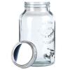 Glass Beverage Dispenser Jar with Tap 6.2L