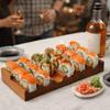 Japanese Style Walnut Sushi Rack U-shaped Sushi Wooden Tray Food Display Rack  Kitchen Tool