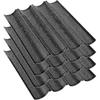 4er-Pack 15 x 13 Zoll Schwarze Antihaft-Perforierte Baguette-Formen, Französische Kastenform Baguette-Blech 4 Wellige Laibe Kastenform zum Backen -gt
