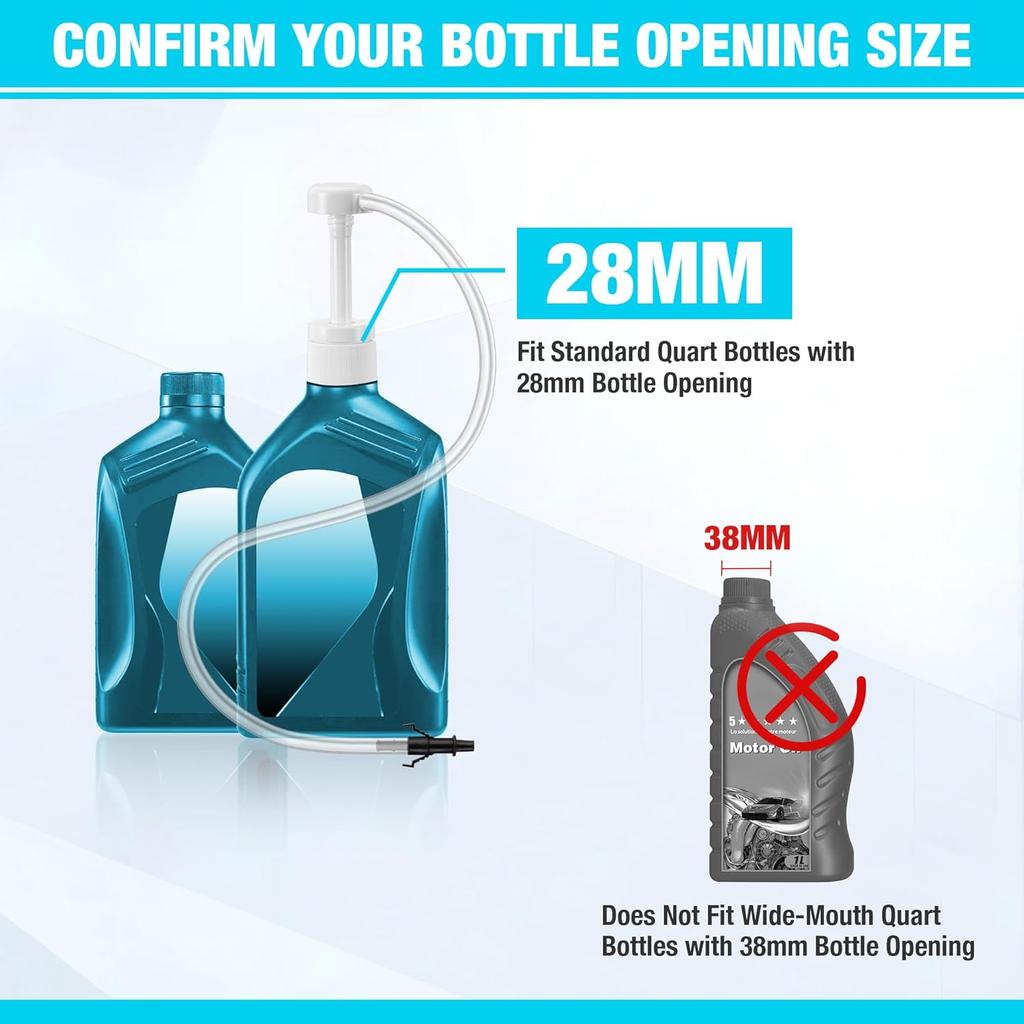 DURATECH Lower Unit Gear Oil Pump For Standard Quart Bottles, Transmission Differential Fluid Pump, Fluid Transfer Pump Automotive, Oil Hand Pump For