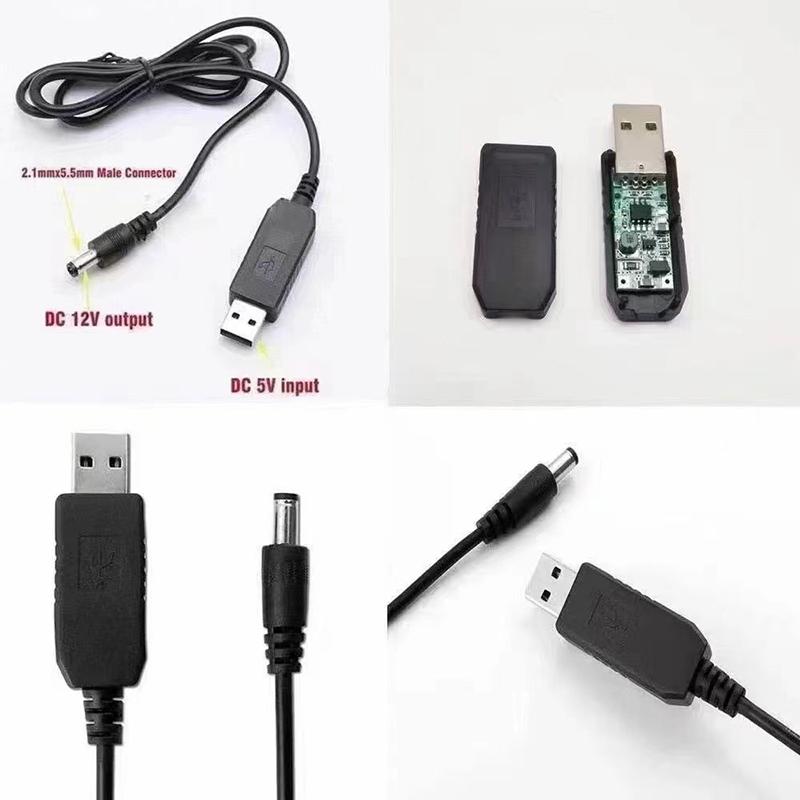 USB zu DC Stromkabel 5V zu 12V Aufwärtswandler 8 Adapter USB zu DC Klinkenstecker Ladekabel für WLAN-Router Mini-Ventilator Lautsprecher