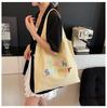 Small Fresh Plaid Portable Tote Bag Women's Bag 2025 Summer New Fashion Letter Shoulder Bag Trendy Underarm Bag