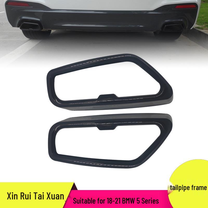 BMW 5 Series (2018-2021) Black Stainless Steel Exhaust Pipe Cover