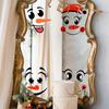 Snowman Mirror Wall Stickers Christmas Holiday Decorations Double-Sided Self-Adhesive Home Decor Festive Elements