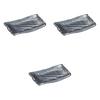 Set of 3 Iron Crystal Takumi Yakitori Plates X X Ceramic Yakitori Plates by Setomonohonpo [22.4 13.5 3cm]