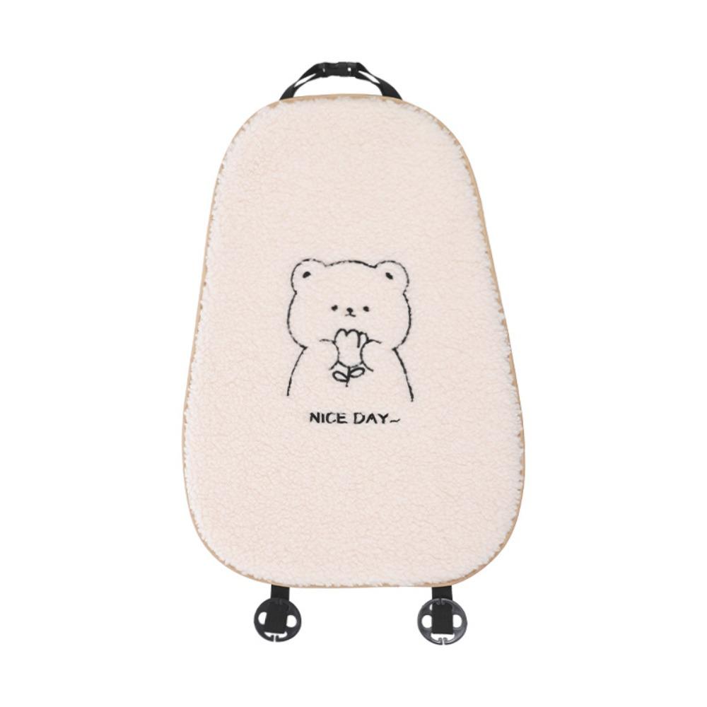 Anti Slip Winter Seat Cushion Cartoon Bear Car Cushion Car Warm Seat Cushion  Interior Accessories