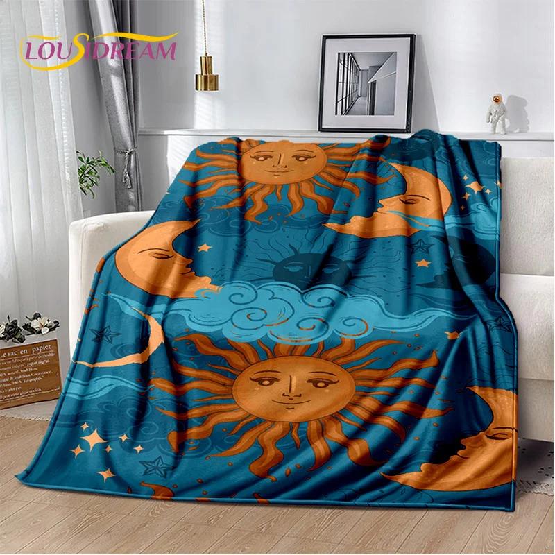Mysteriou Tarot Sun Moon Mandala Magic Soft Flannel Blankets,Throw Blanket Comfortable Blanket for Picnic Beds Sofa Home Bedroom