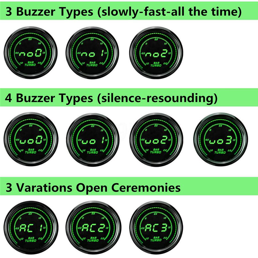 2" 52mm Car Turbo Boost Pressure Gauge Meter Digital LED Display w/Sensor 2 BAR