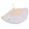 Lace Handheld Chinese Folding Fan Elegant Lace Hand Fan with Tassel for Women Wedding Decoration Dancing Party