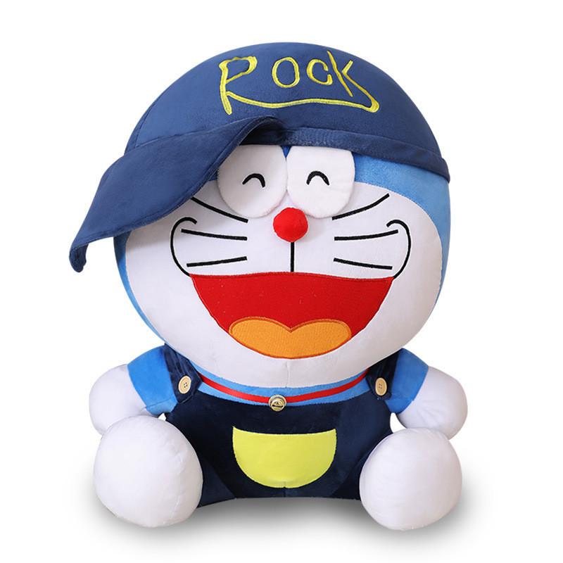 Adorable New Plush Toy Doraemon Doll With Hat Featuring Fun Cartoon Design For Kids