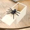 Spider Wooden Box Scare Toy Prank Reusable Funny Play Joke Toy  Funny Scare Toy  Party Props for Adults Kids Gift