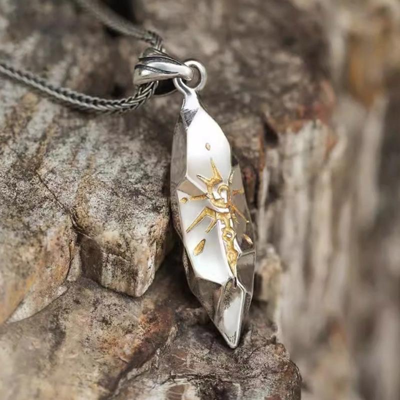 Naszyjnik z wisiorkiem Kamień Życzeń Vintage Łańcuszek do Swetra Prosty Naszyjnik Okrągły Regulowany Łańcuszek na Szyję Biżuteria dla Kobiet Mężczyzn