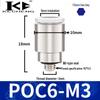 Micro Pneumatic Quick Connector with Internal Hex Thread: POC3/4/6/8-M3/M5/01/02