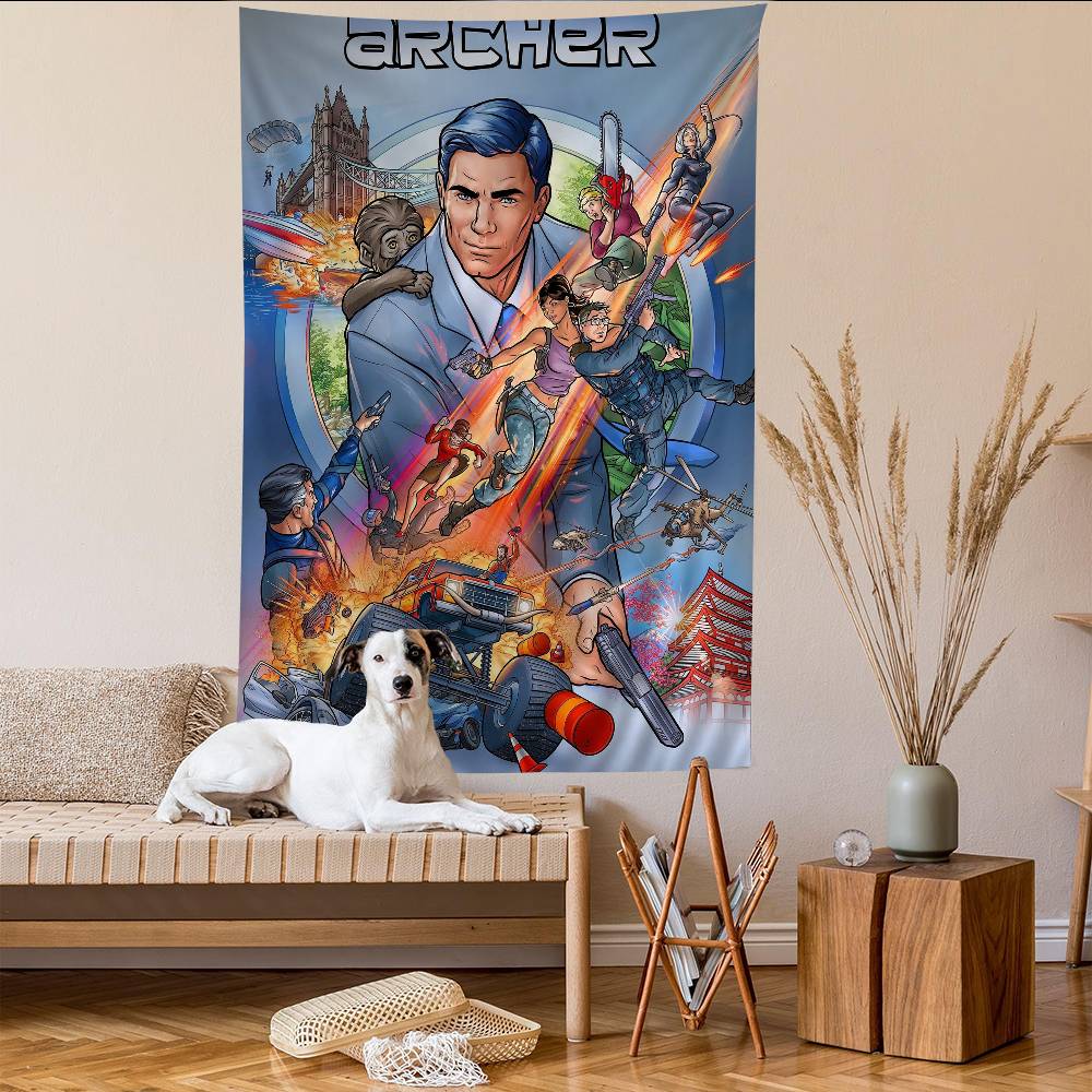 TV A-Archer Chart Tapestry For Living Room Home Dorm Decor Art Home Decor