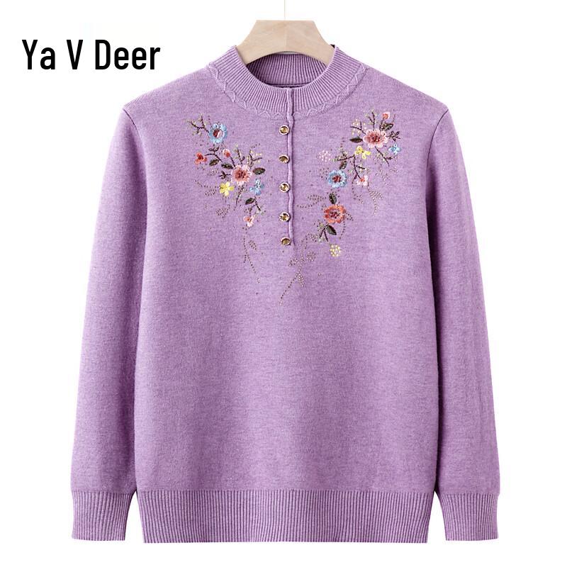 Women's Floral Fleece-Lined Thermal Sweater