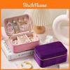 Leather Jewelry Box With Soft Double Layer Storage For Travel And Gift Use