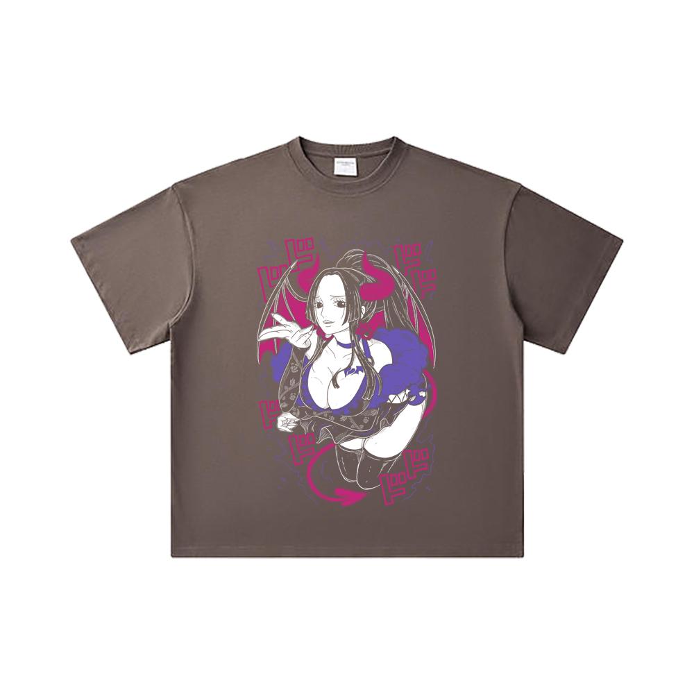 260 GSM Double Yarn 32 Count 100% Cotton One Piece V76 Boa Halloween Print Unisex Heavy Cotton T Shirt