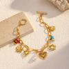 Golden Titanium Steel Electroplated Wind Bracelet Women's Personality Fashion Bracelet Trendy Versatile Accessory