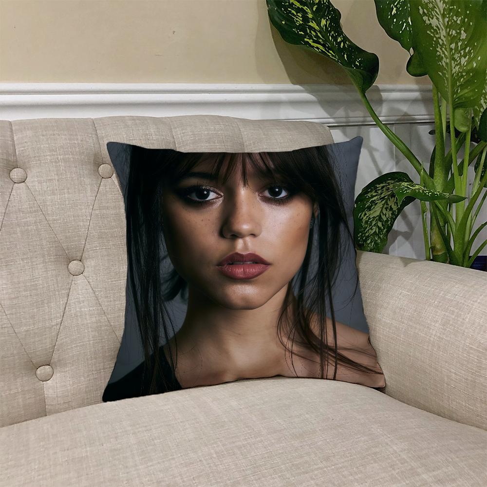 

Actor J-Jenna O-Ortega cushion cover Square Sofa Cushion Cover Casual Skin-Friendly Comfortable Pillow Cover 30cmx30cm