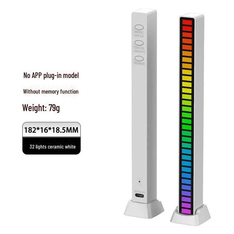 Bluetooth Voice-Controlled RGB Sensor LED Light Bar - Music Rhythm & Atmosphere Light for Desktop or Car.