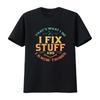 That S What I Do Fix Stuff And Know Things Funny Dad T Shirt Black 3X Large Vintage Washed Unisex Breathable Stylish Stretched
