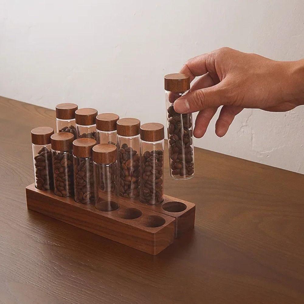 Portable Tea Tube Display Rack With Breathable Lid Tea Tube Bottle  Coffee Bean Storage