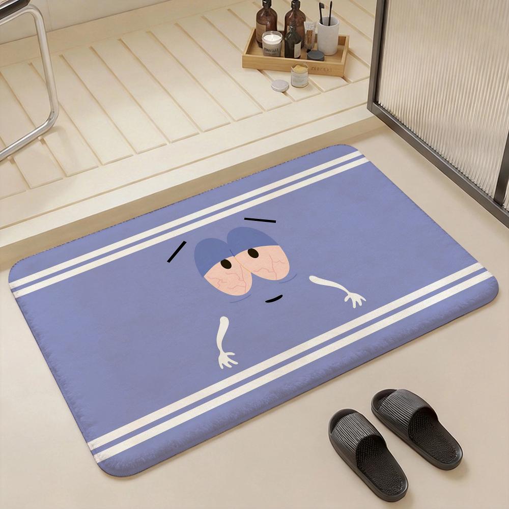 S-South Park Towelie Cartoon Floor Mat Eco - Flannel Doormat Non-Slip Odorless Indoor Floor Rug Soft Short Plush Home Mat