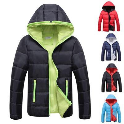 Chaqueta de Plumas Cálida de Invierno con Cremallera para Hombre, Abrigo Ligero Empaquetable