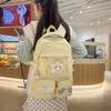 Schoolbag waxy jiji primary school students cute transparent backpack girls two-dimensional color large-capacity pain bag baby bag