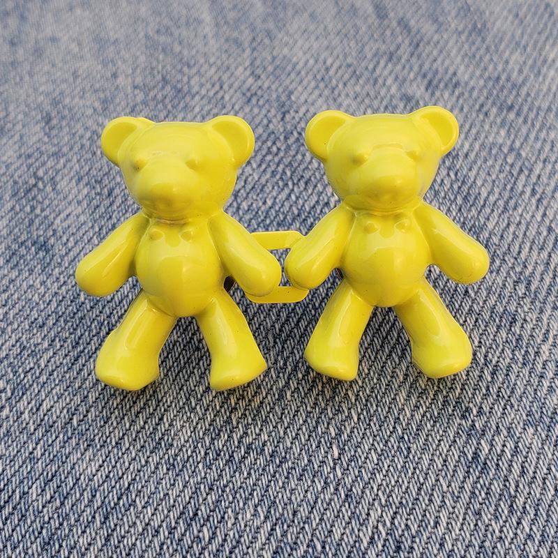 Bear Waist Slimming Adjustable Button Jeans Buckle - Detachable Tightening Pair