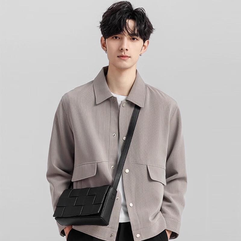 Men's Textured Lapel Business Casual Jacket