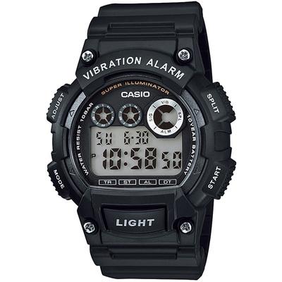 W-735H-1AJH [Štandardné hodinky] Okrúhle hodinky Čierna živica Digitálne
