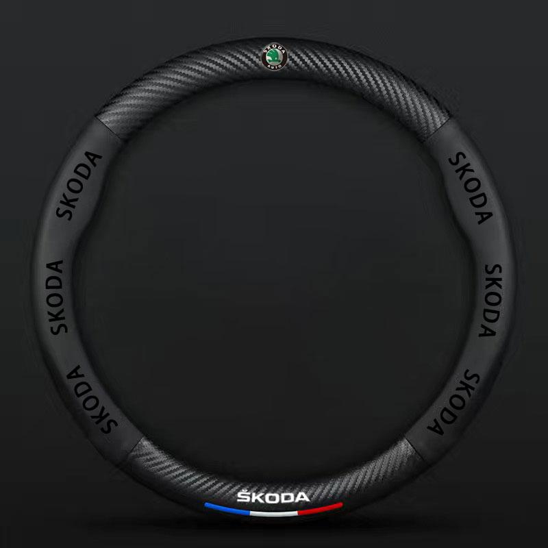 kypxb3 Car Steering Wheel Cover Anti Slip Breathable Protection For Skoda octavia 3 2 superb 3 kodiaq Fabia Kamiq Karoq Car Accessories